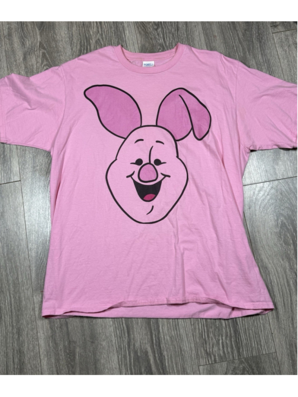 Disney Piglet Winnie The Pooh T-shirt Pink Tee Shirt Face XL Pink Piglet